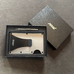 Men’s Silver Gray Compact Wallet - RFID blocking NEW